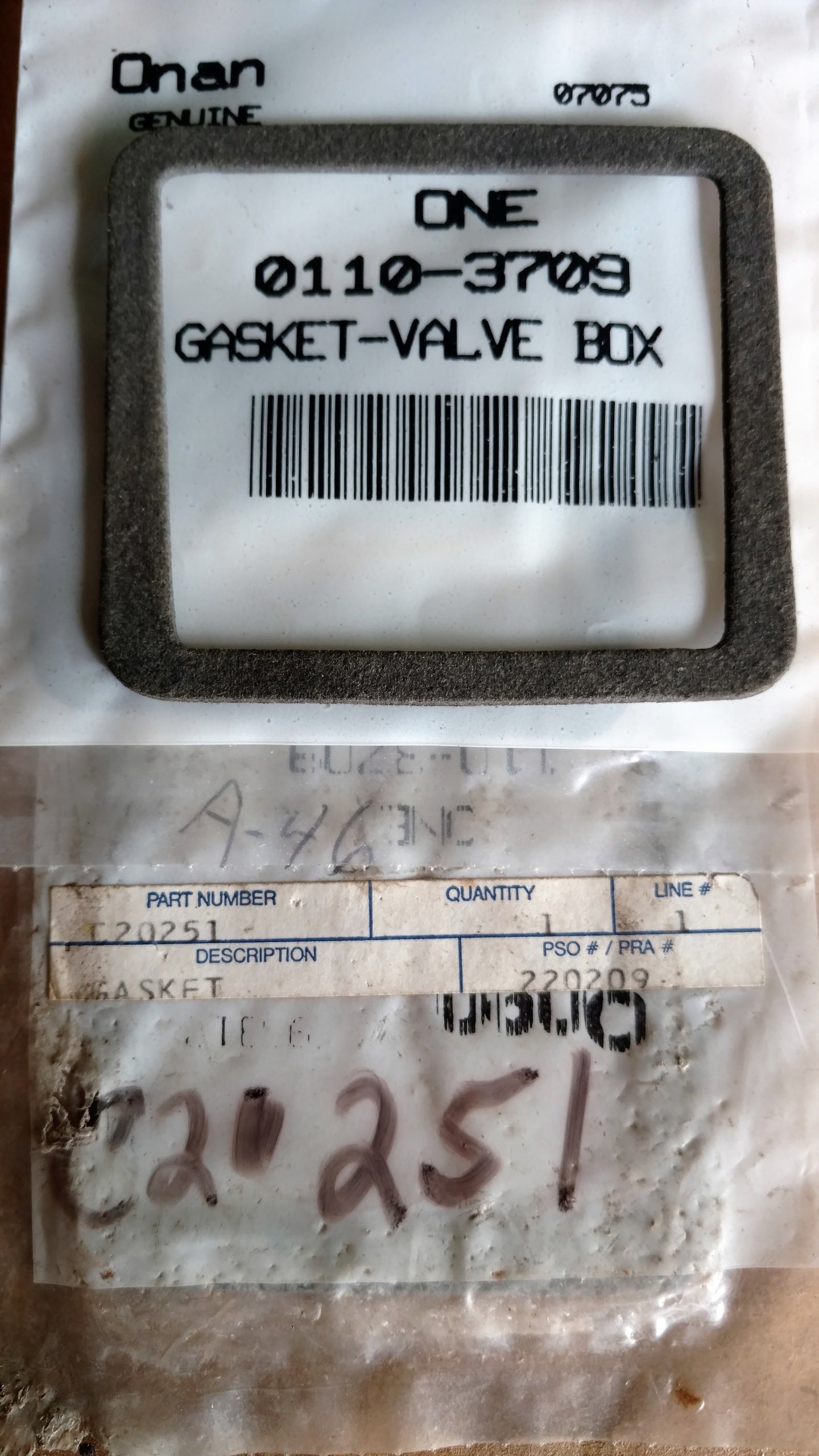 C20251 GASKET - VALVE COVER ONAN 110-3709