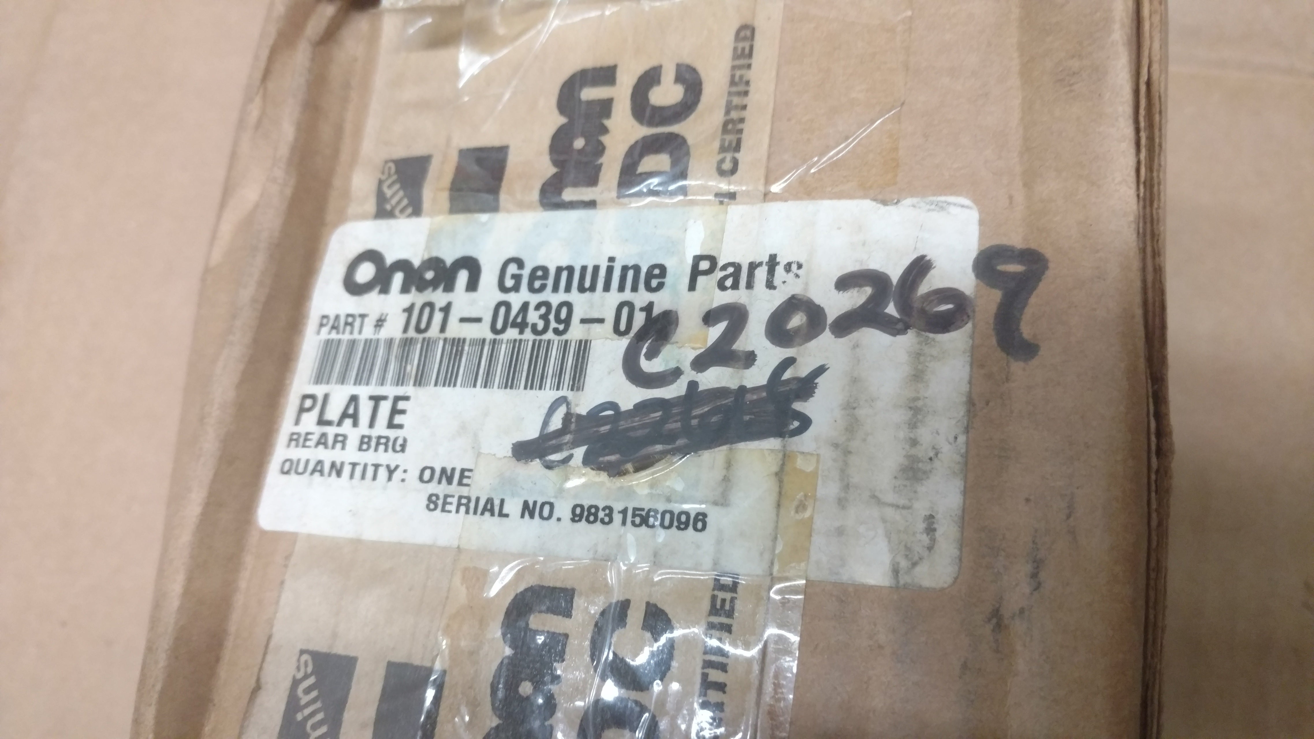 C20269 PLATE-REAR BEARING ONAN 101-0439
