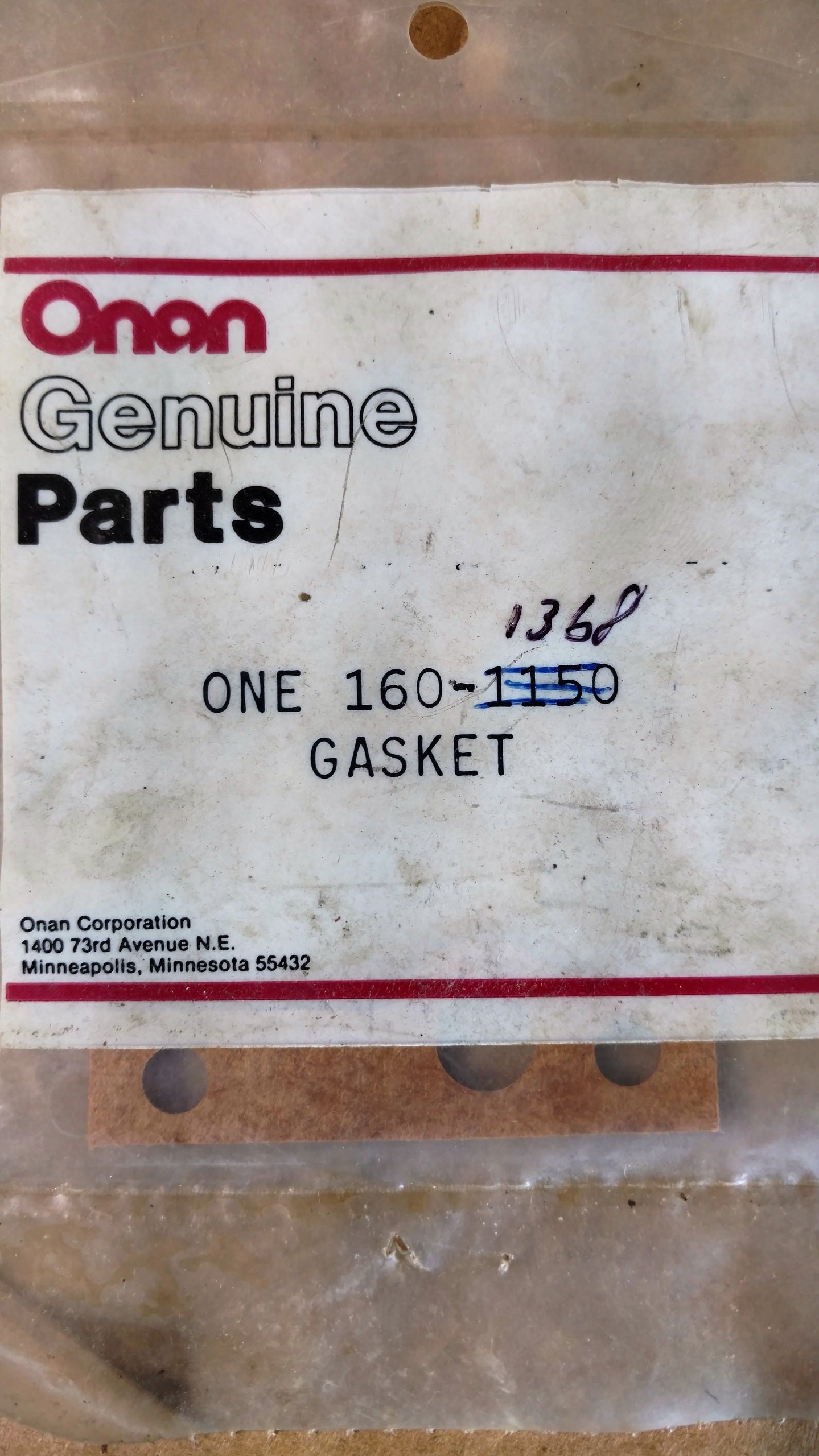 C20345 GASKET ONAN 160-1368