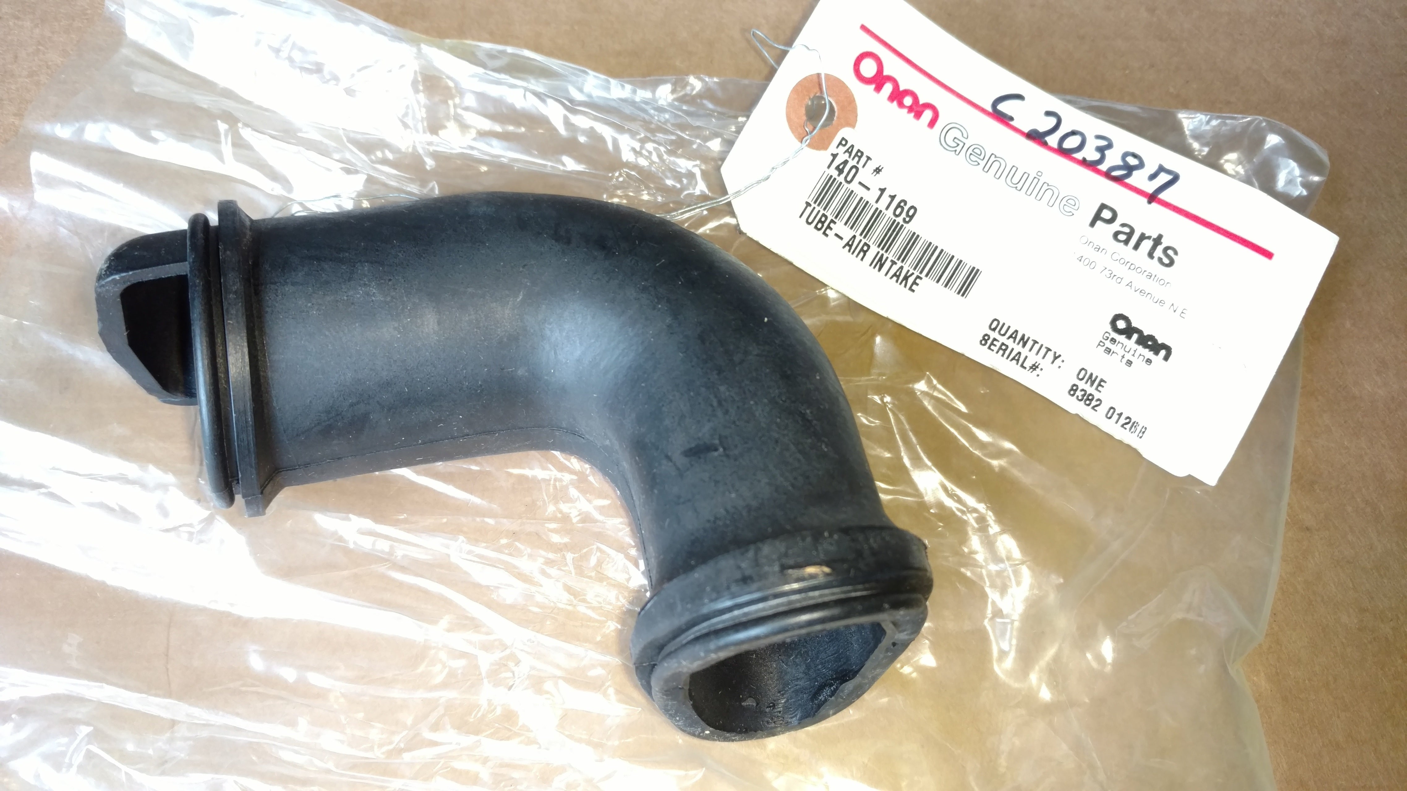 C20387 TUBE - AIR INTAKE - ONAN 140-1169