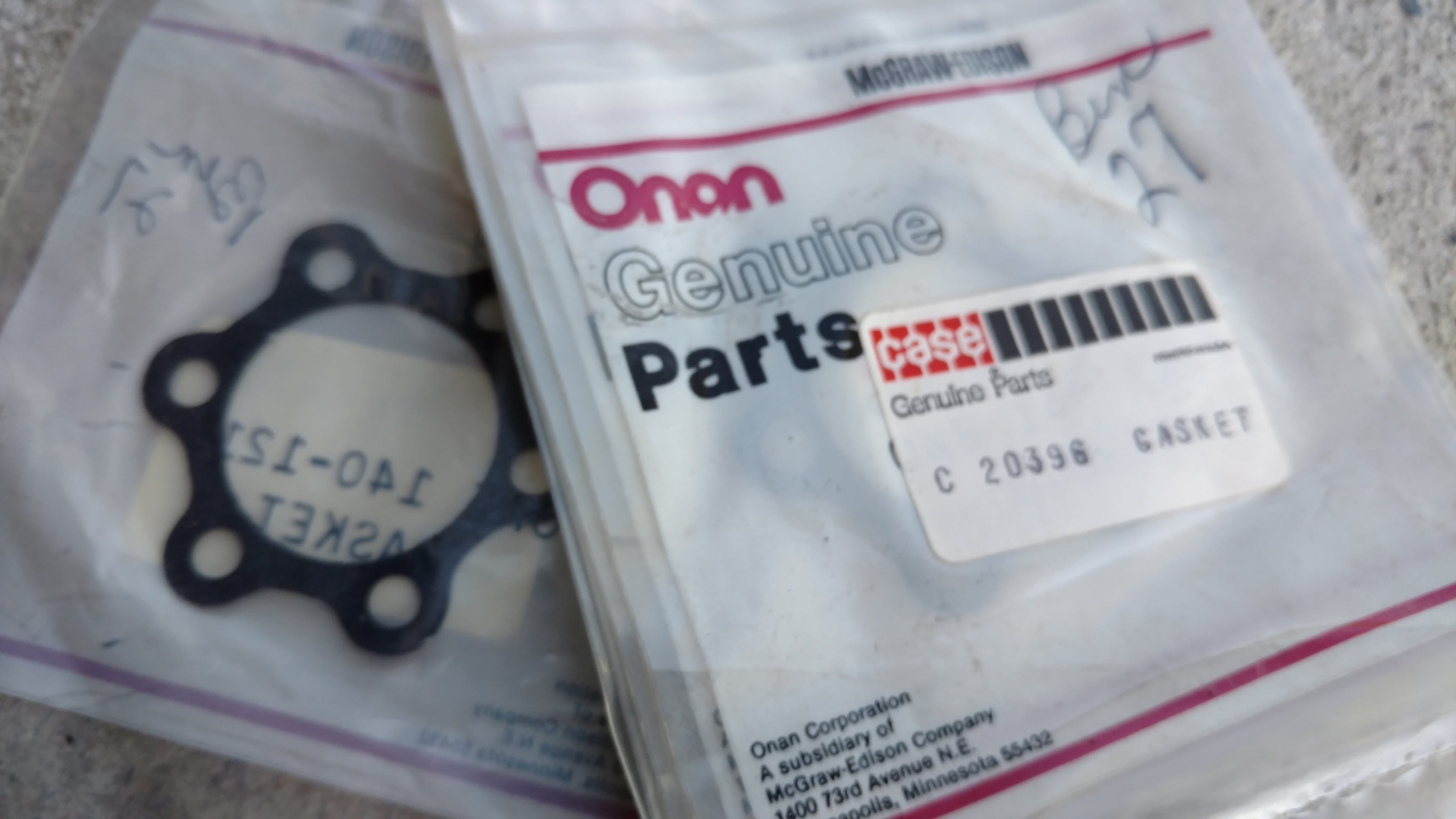 C20396 GASKET-AIR CLEANER-ONAN 140-1215