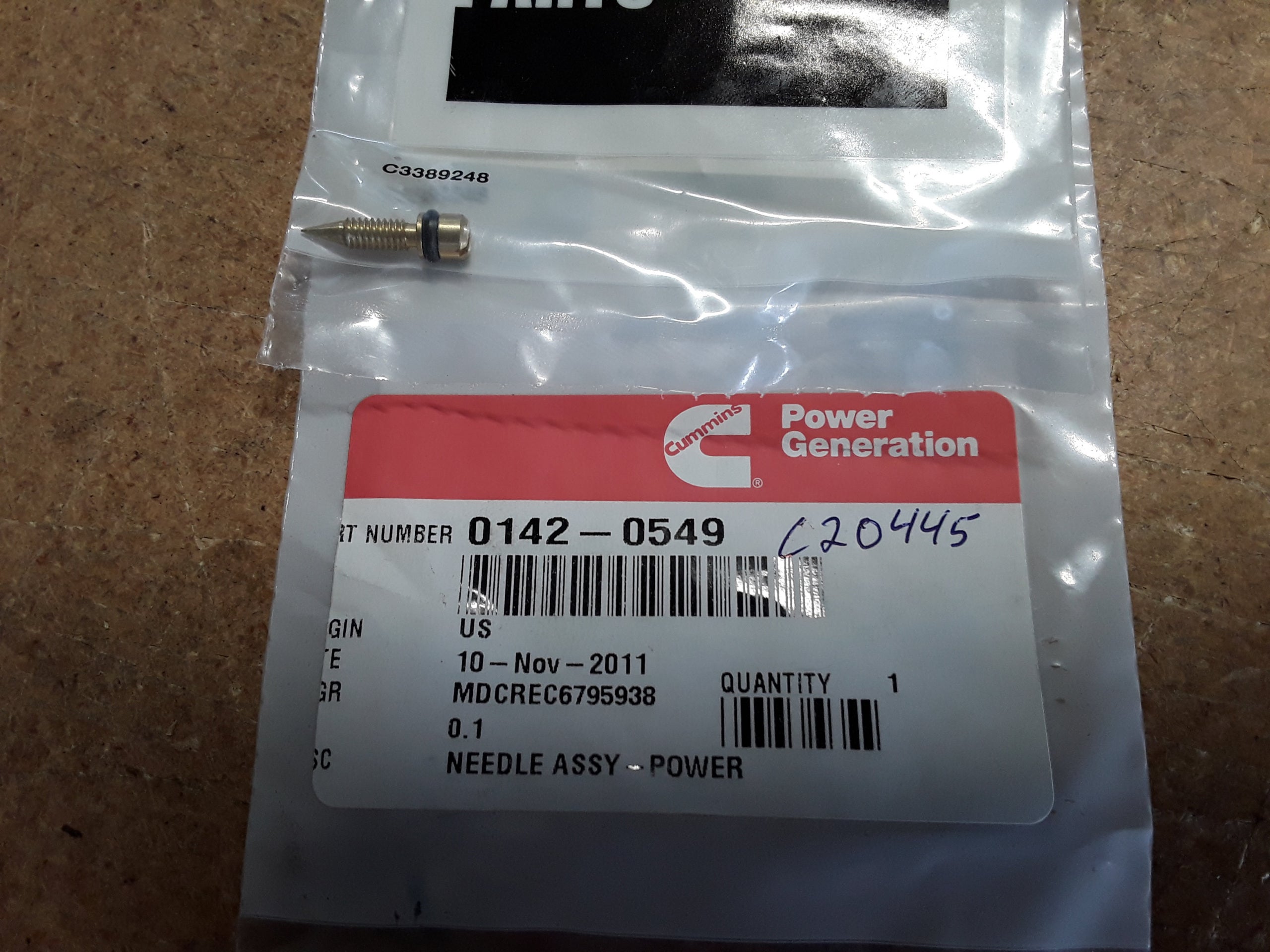 C20445 NEEDLE-POWER (ONAN CARB) ONAN 142-0549
