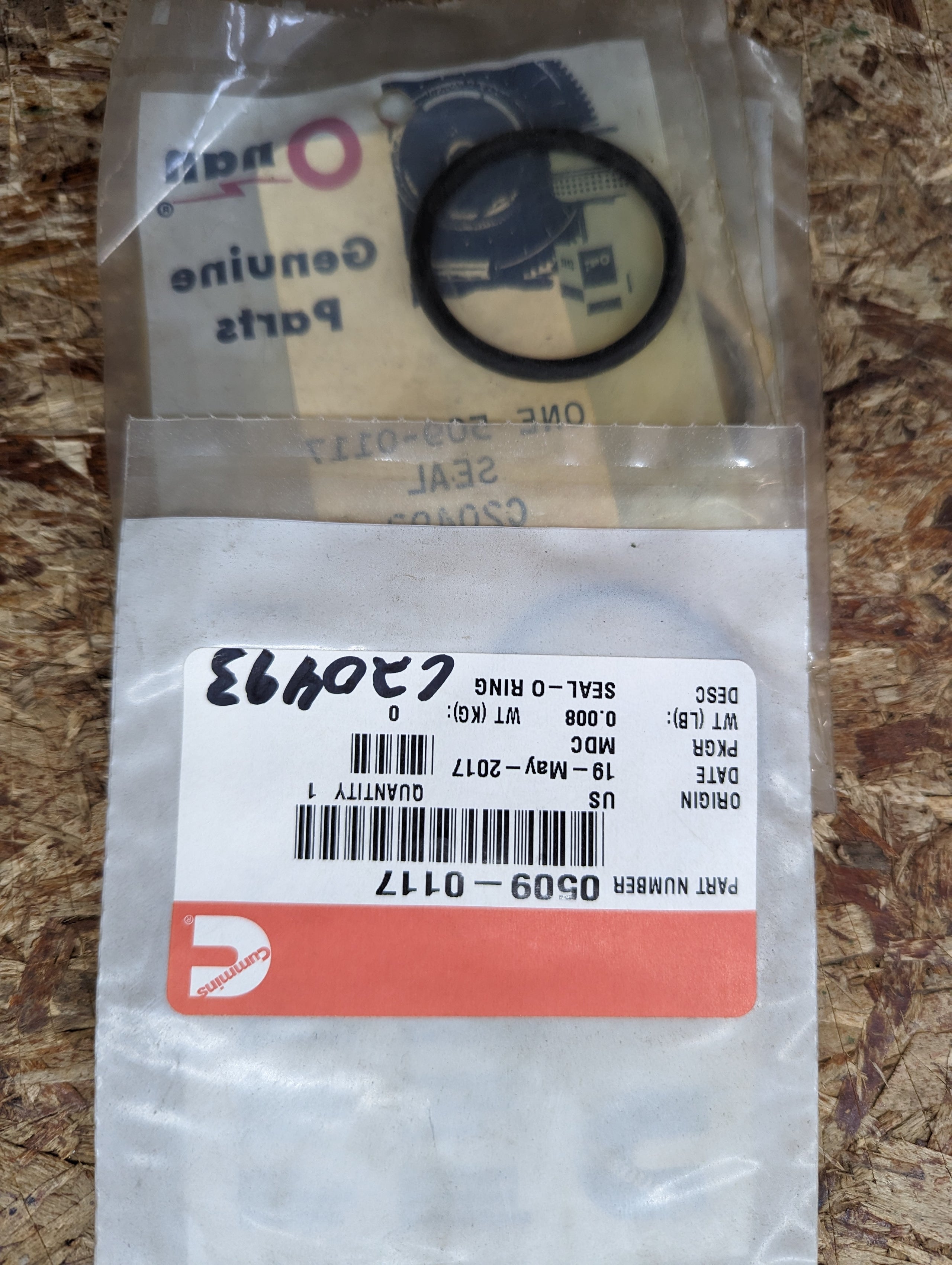 C20493 SEAL BREATHER CAP O-RING - ONAN 509-0117
