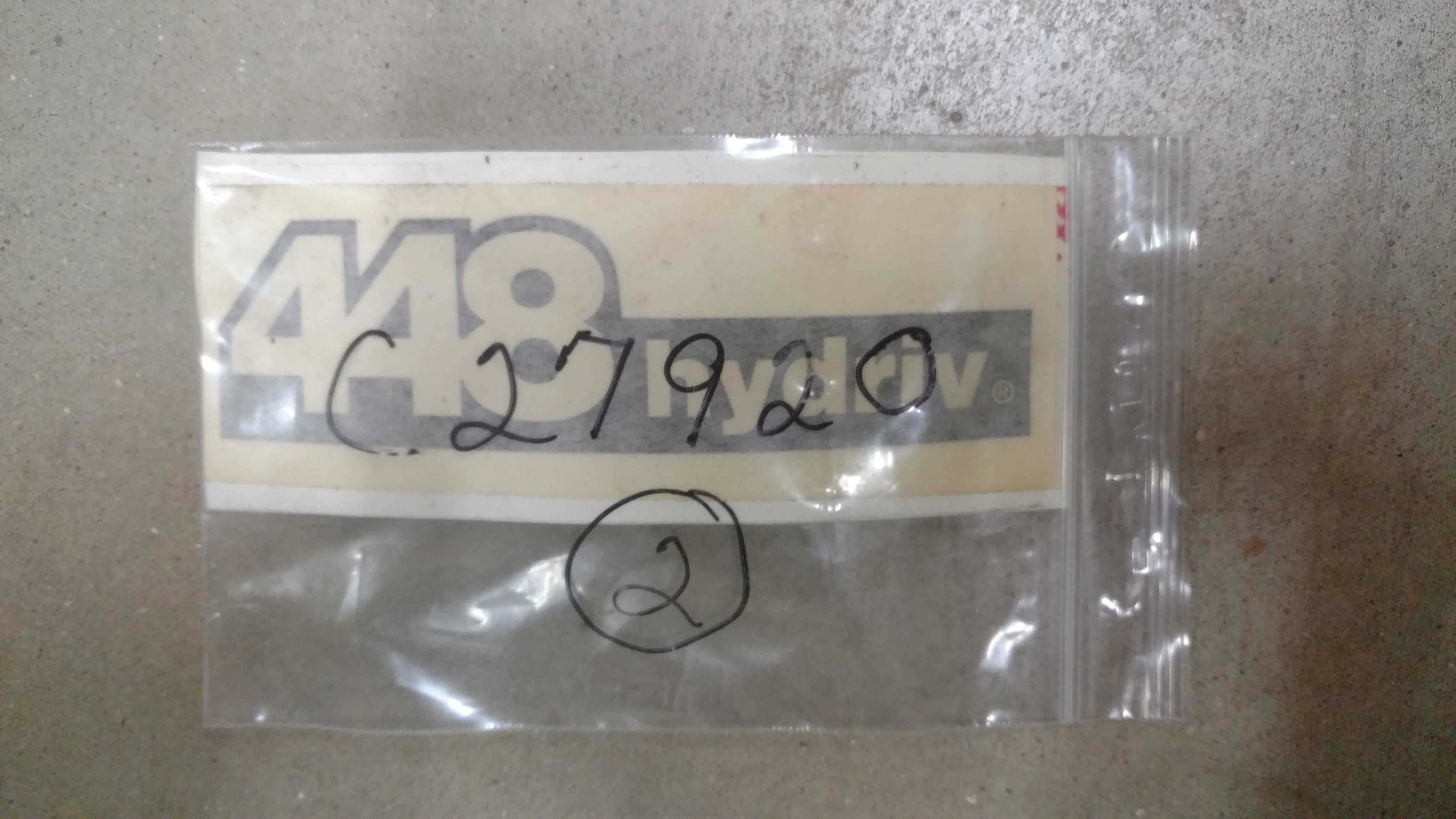 C27920 DECAL - HOOD LH 448 HYDRIV