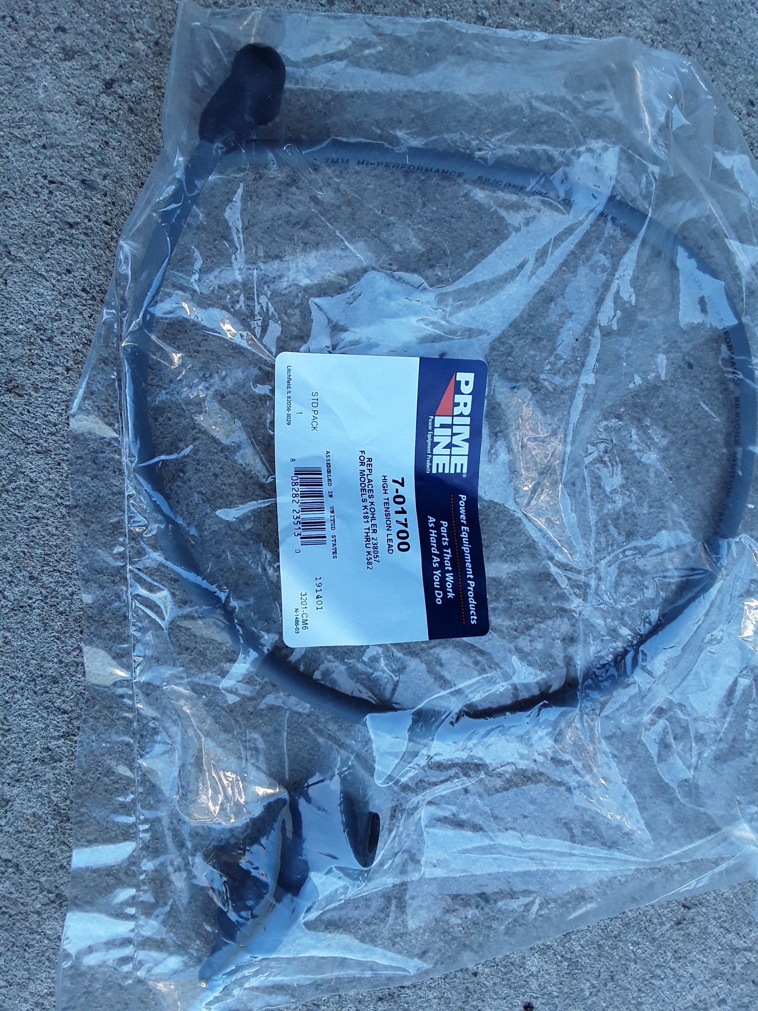C28693 CABLE - KOHLER SPARK PLUG 7-01700 AFTERMARKET