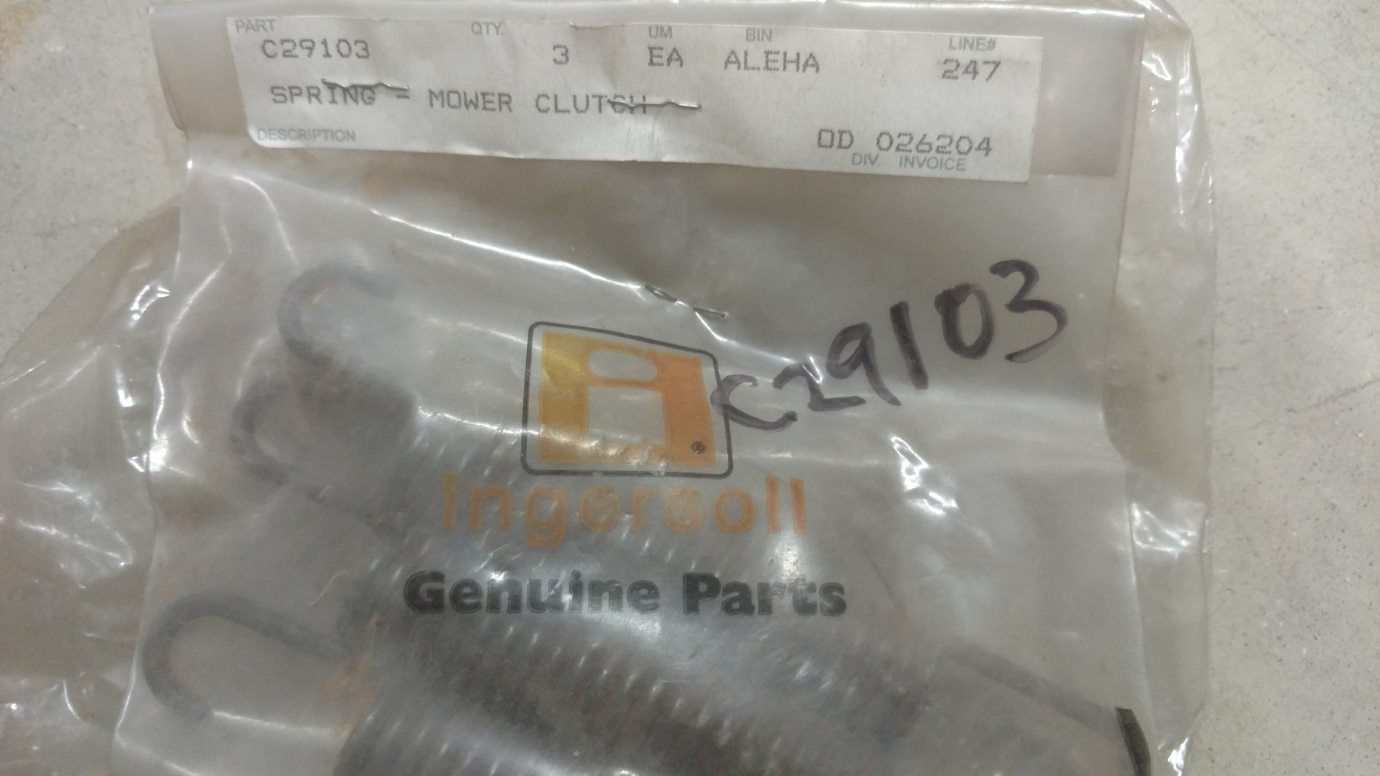 C29103 SPRING - EXTENSION 4.75