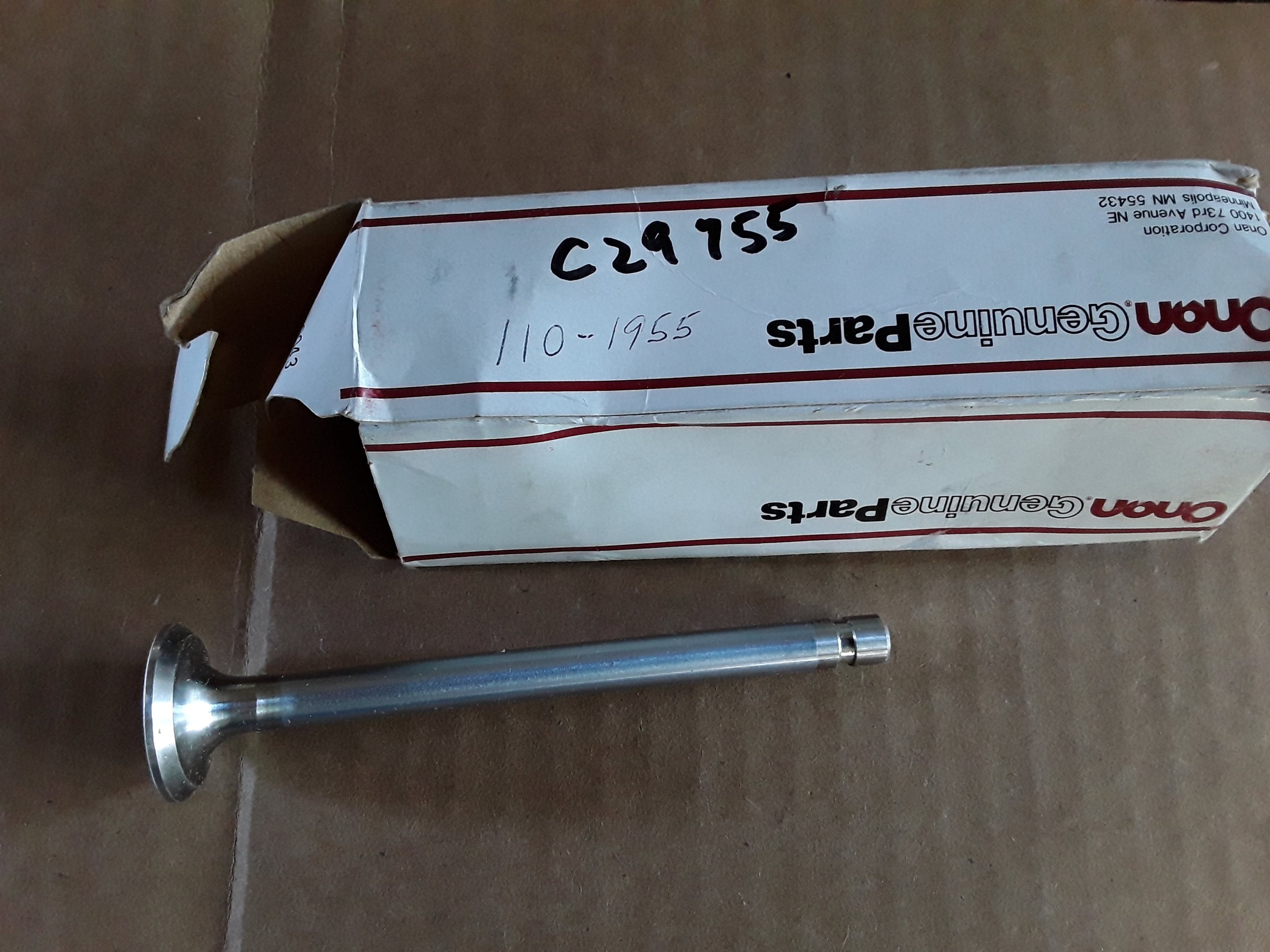C29755 EXHAUST VALVE ONAN 110-1955