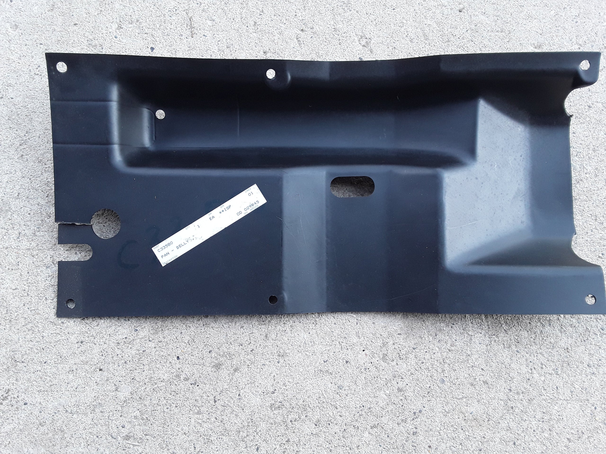 C33580 BELLY PAN FOR POWER STEERING MODELS C48737
