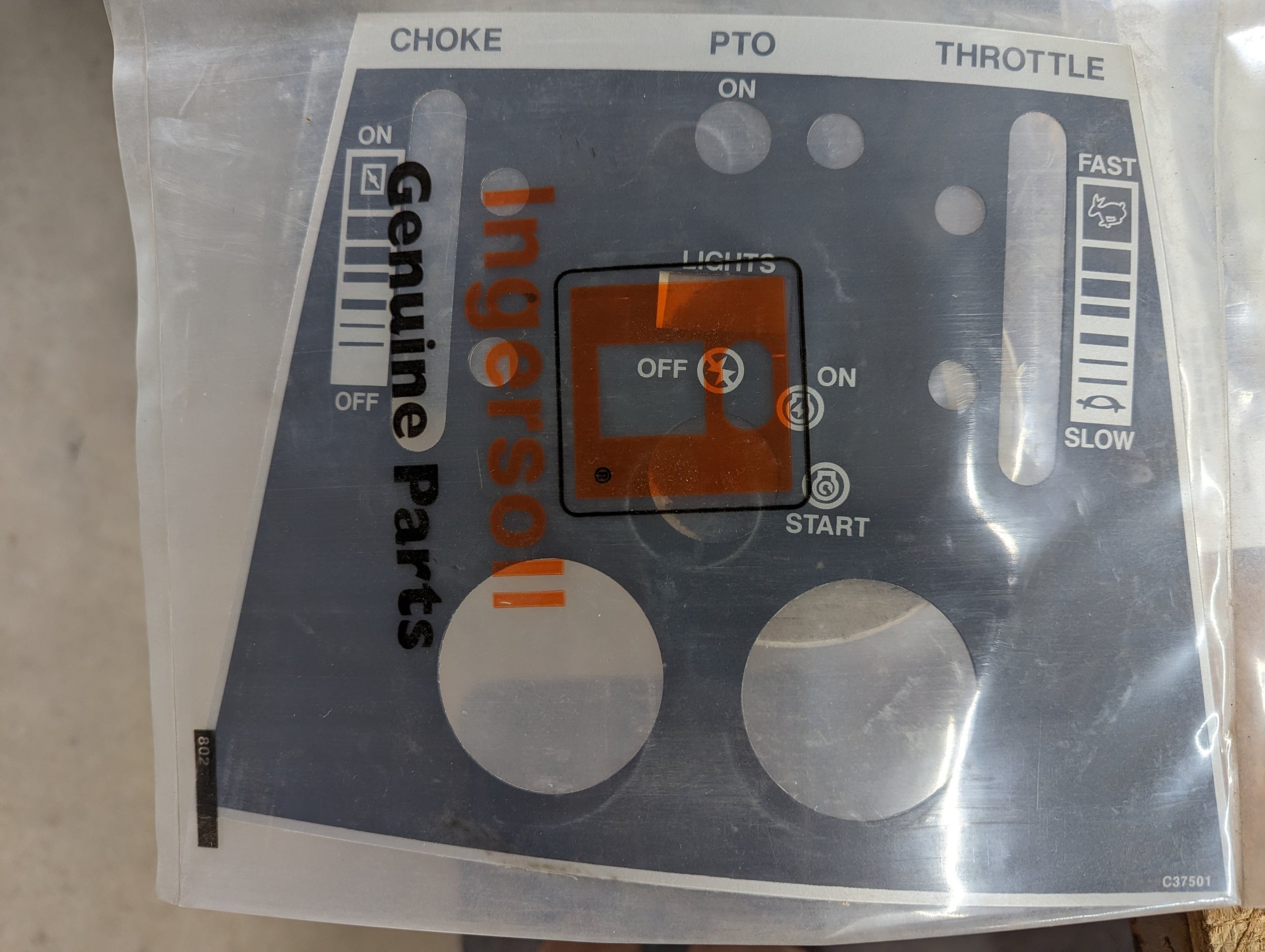 C37501 ( replaces G9021210 ) DECAL - INSTRUMENT PANEL