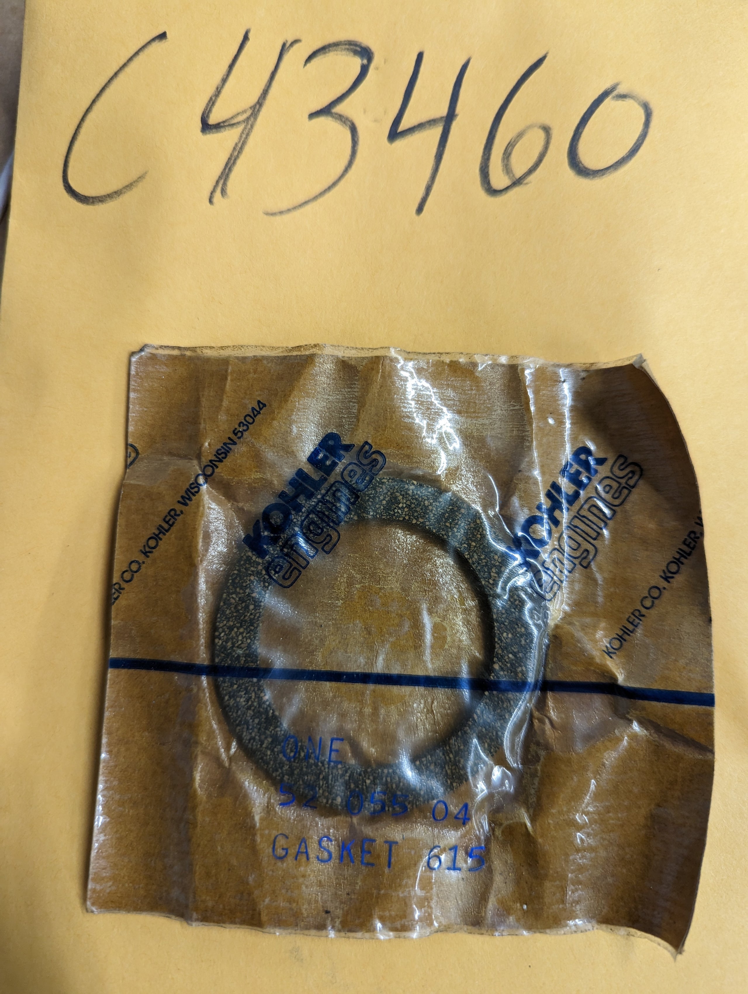 C43460 GASKET - AIR CLEANER; KOHLER 5205504-S  5205504