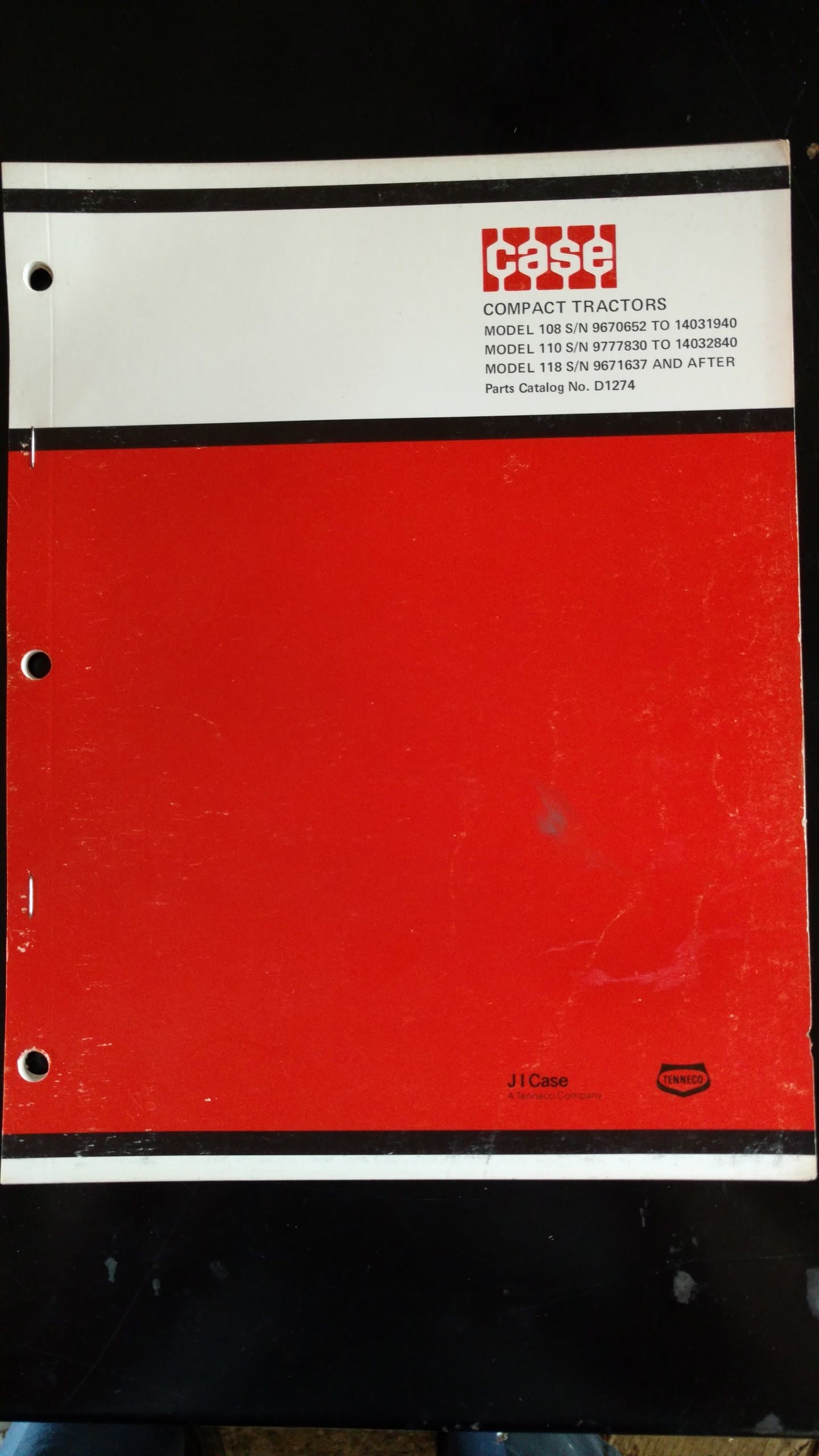 D1274 - 108 110 118 BY PINS MANUAL