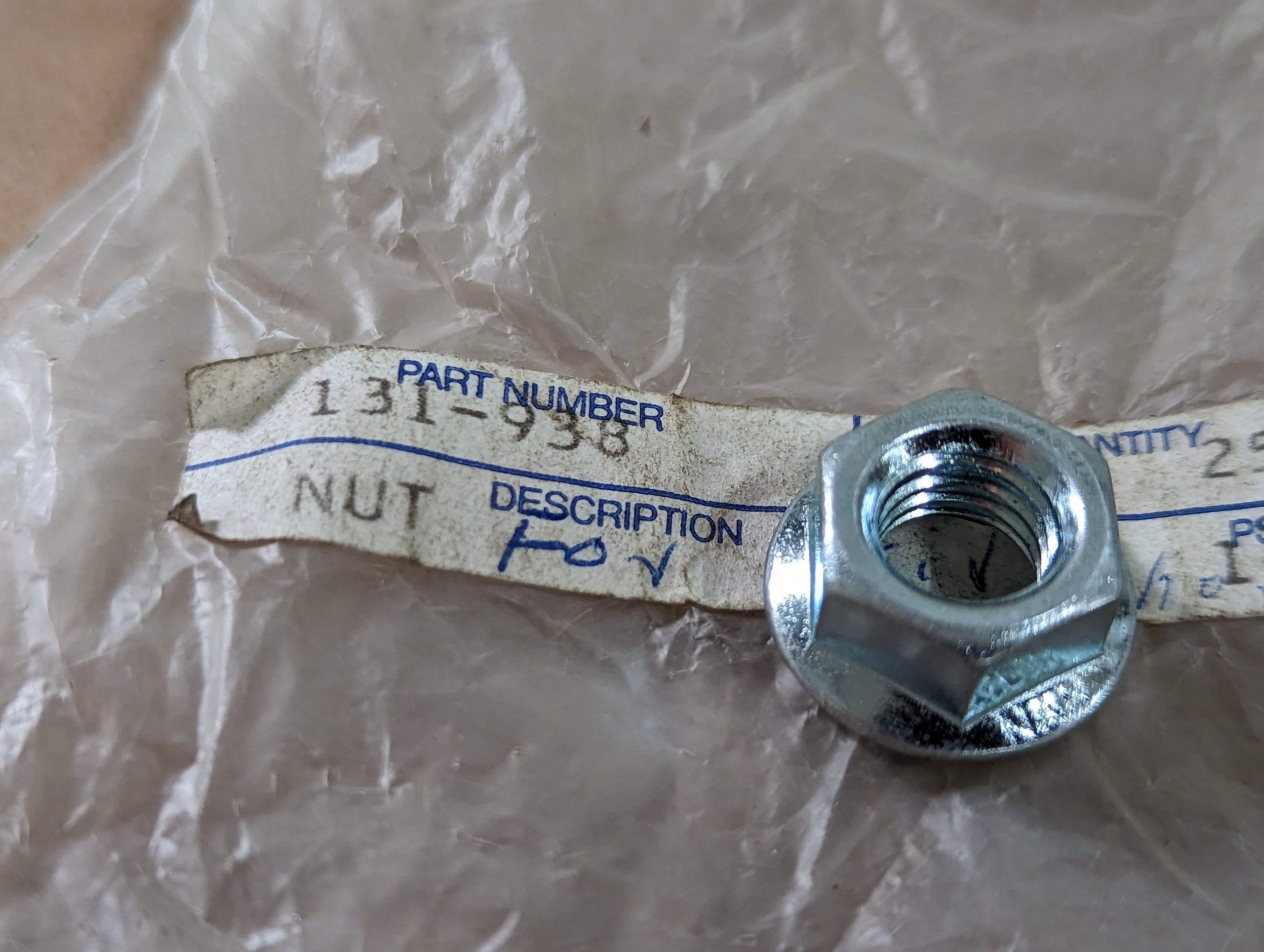 131-938 NUT - 3/8 FLANGE LOCK