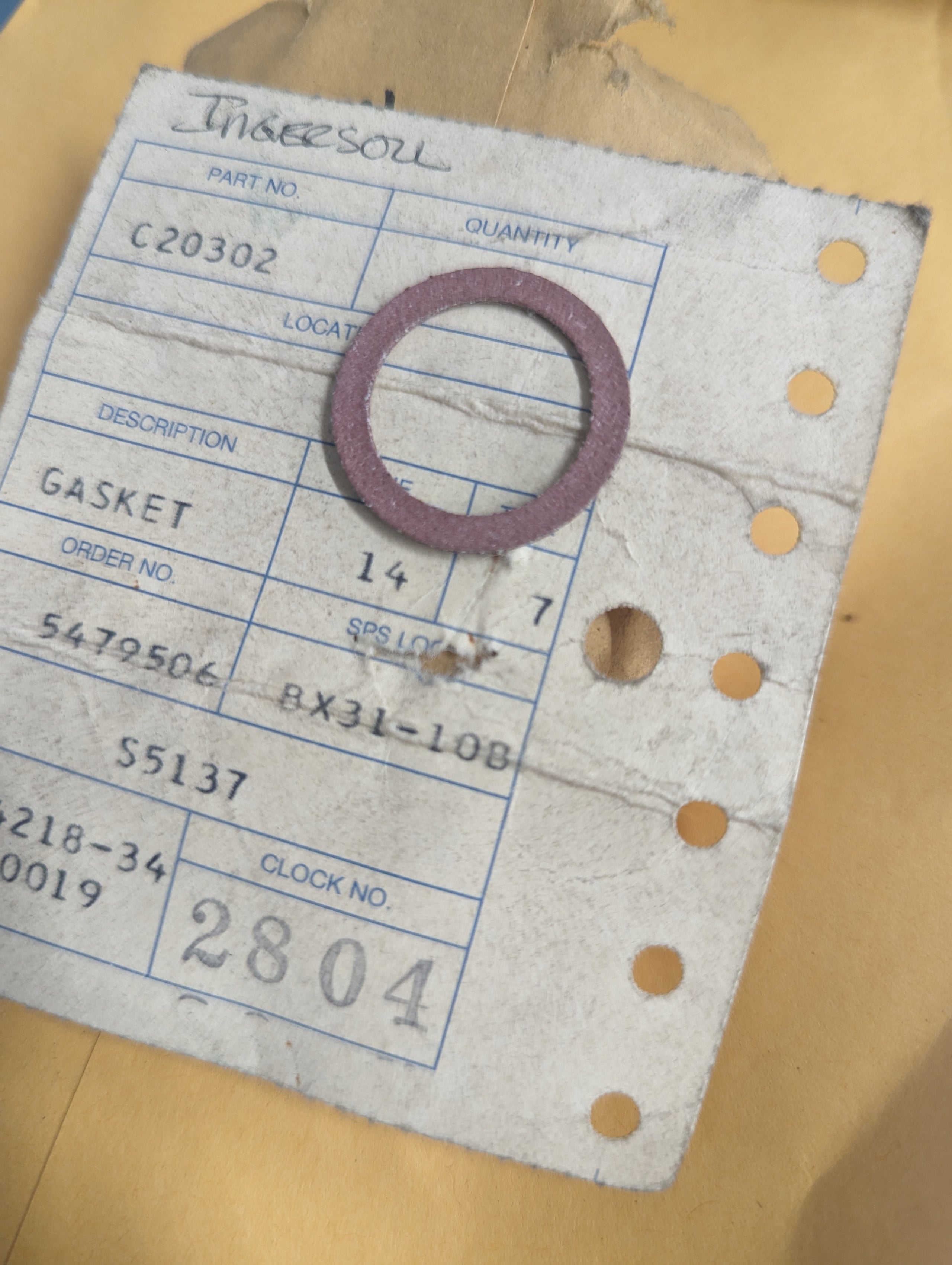 C20302 GASKET - VALVE GUIDE ONAN 110-3136
