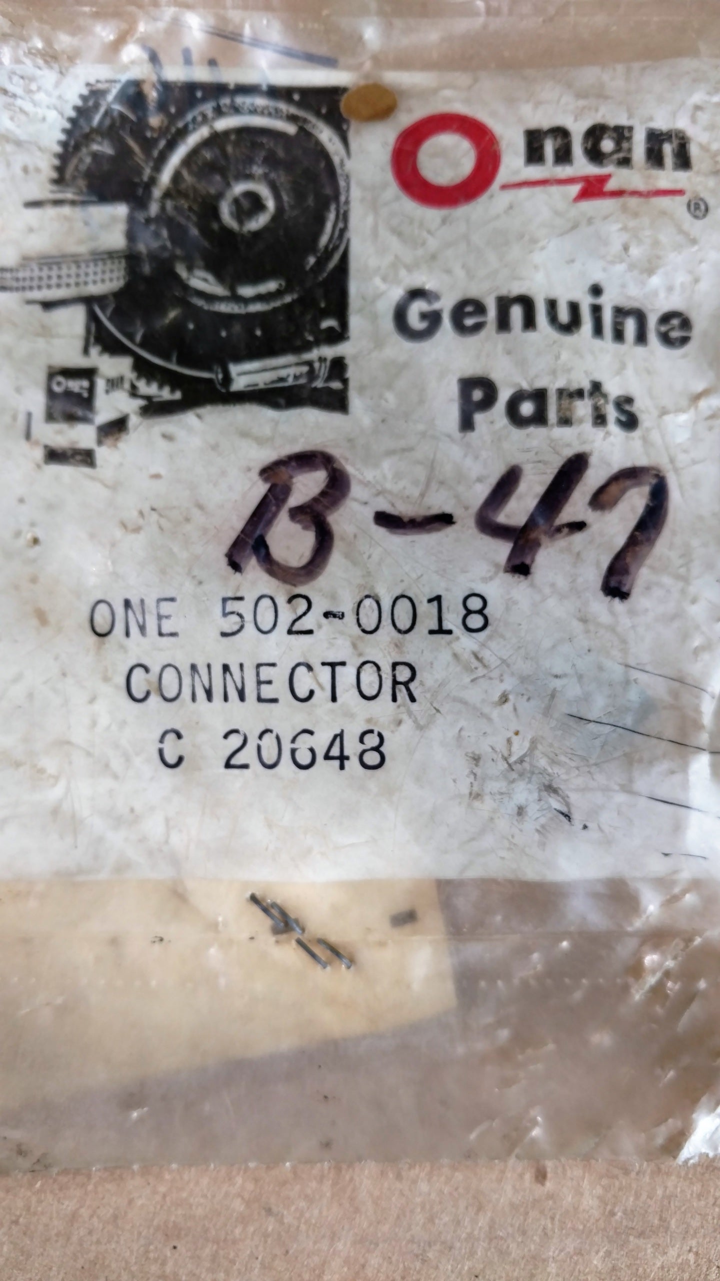 C20648 CONNECTOR - INVERTED MALE ONAN 502-0018 222-1014
