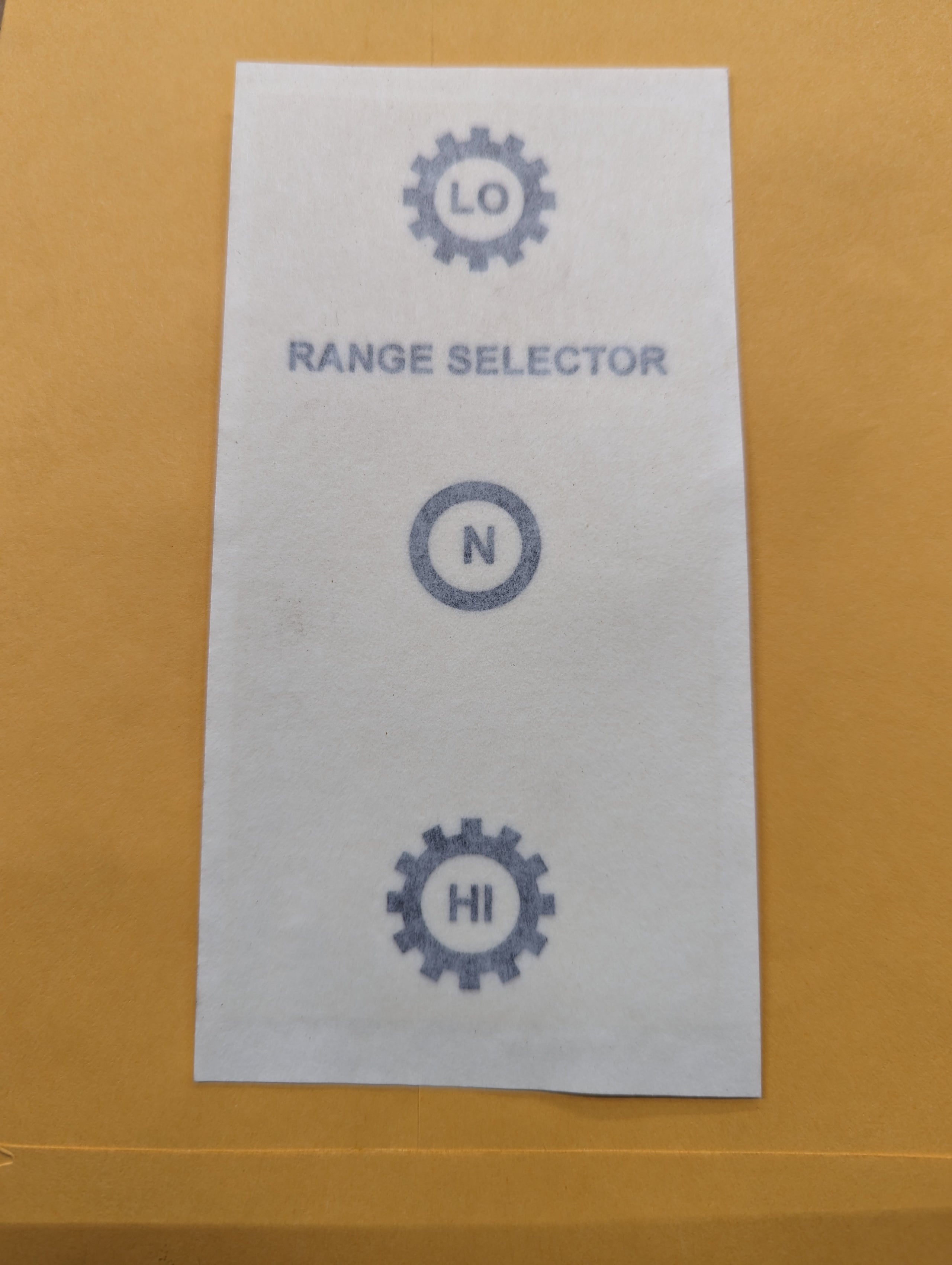 321-1788  DECAL-SHIFT RANGE ***USE C33589