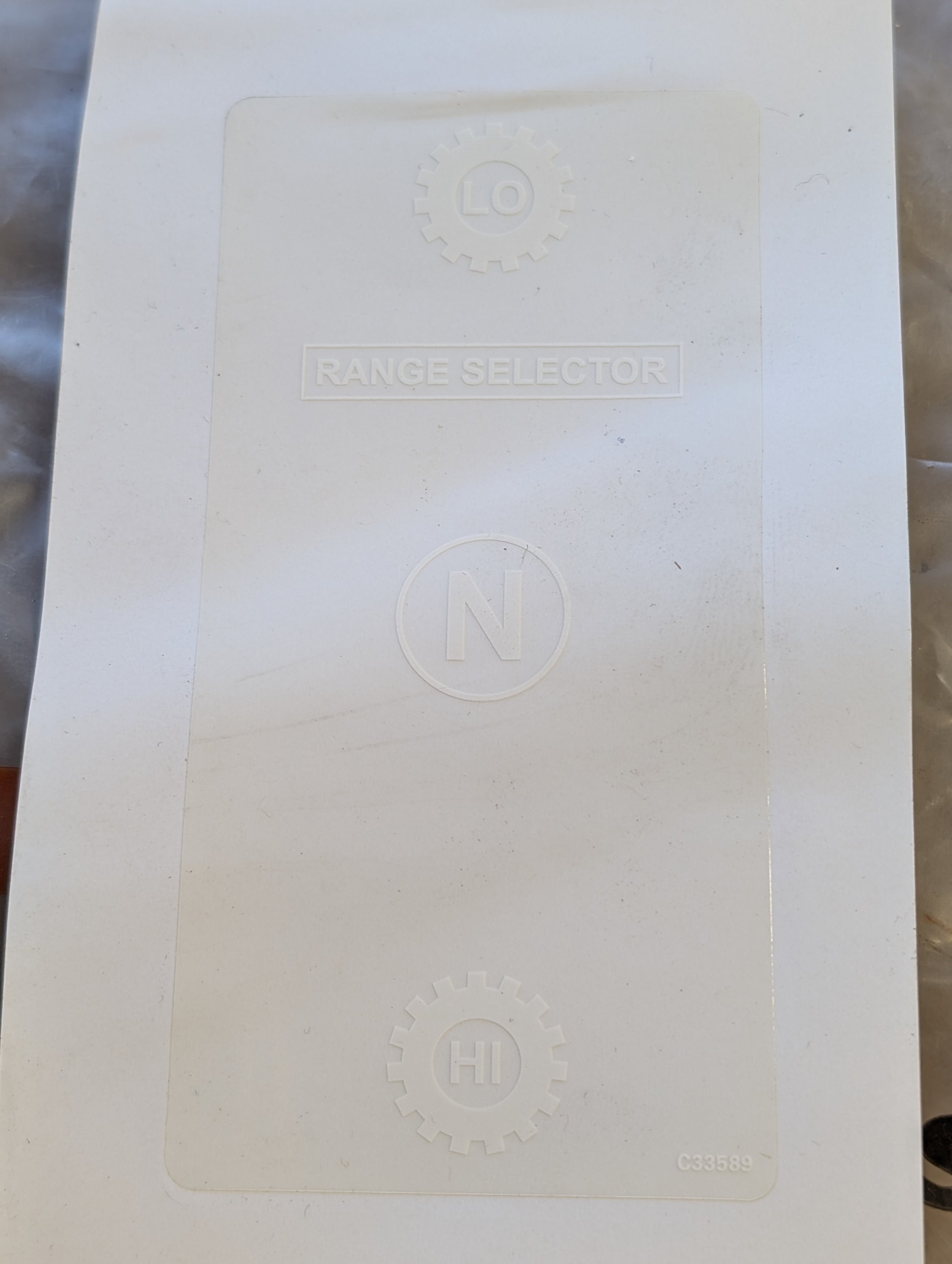 C33589 SHIFT RANGE DECAL 321-1788