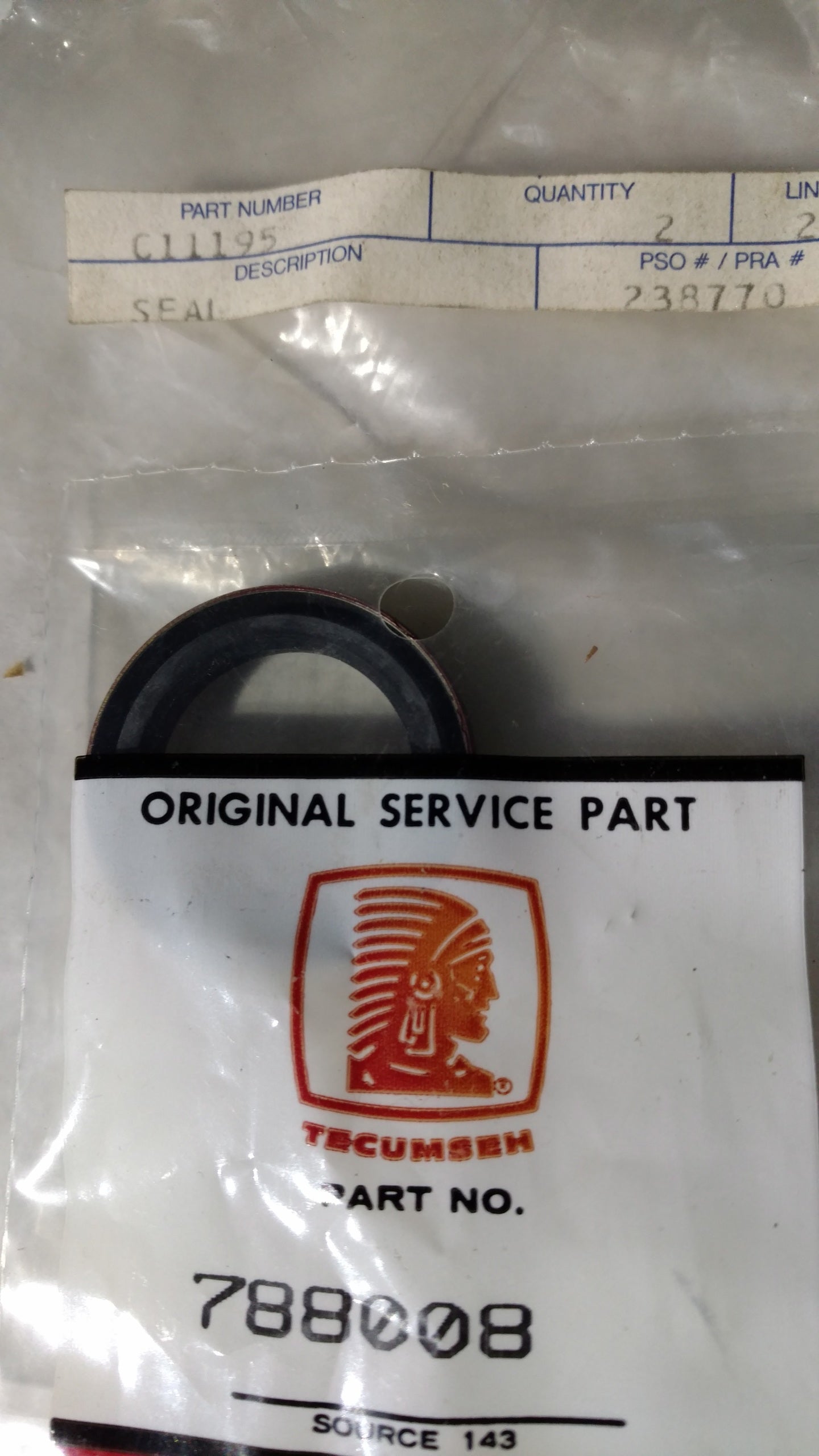 C11195 SEAL-OIL COLT 2110 TRANS TECUMSEH 788008