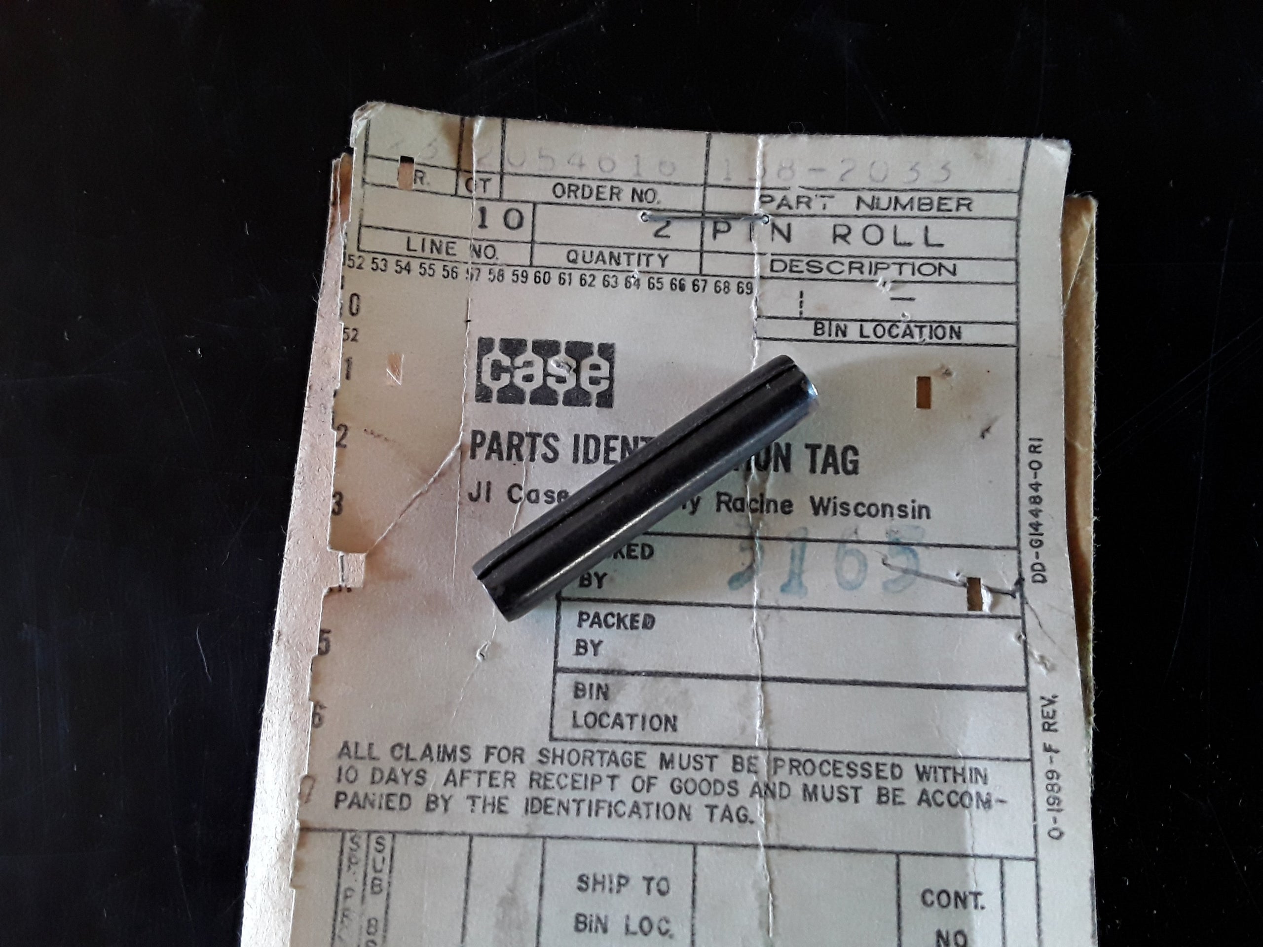 138-2033 PIN SPIROL 1/4 X 1-3/8 HD