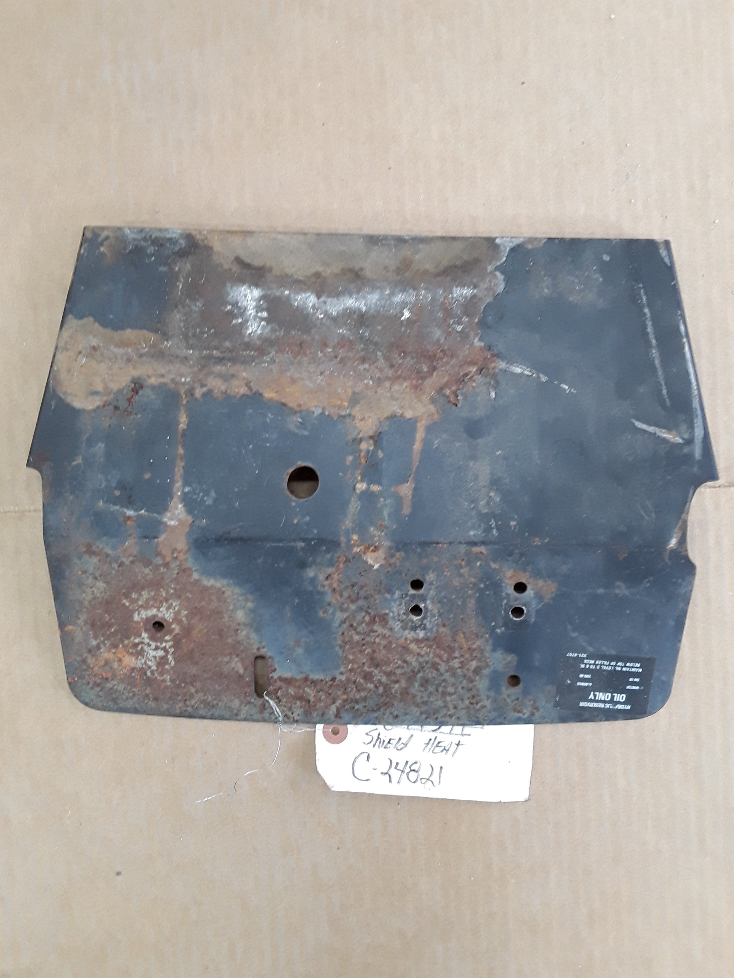 C24821 USED SHIELD - REAR HEAT 446 C48650