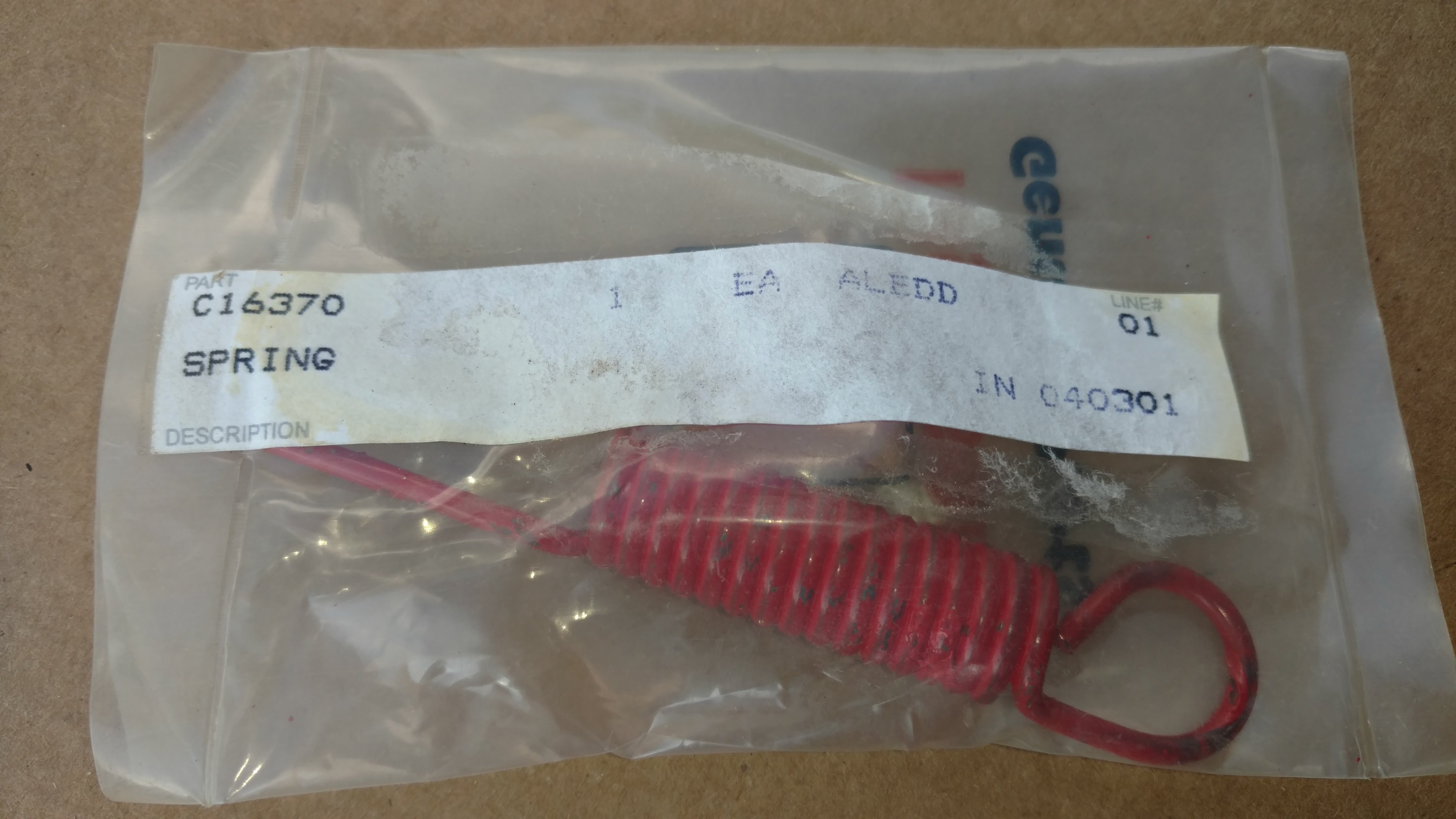 C16370 SPRING-BRAKE PEDAL RETURN