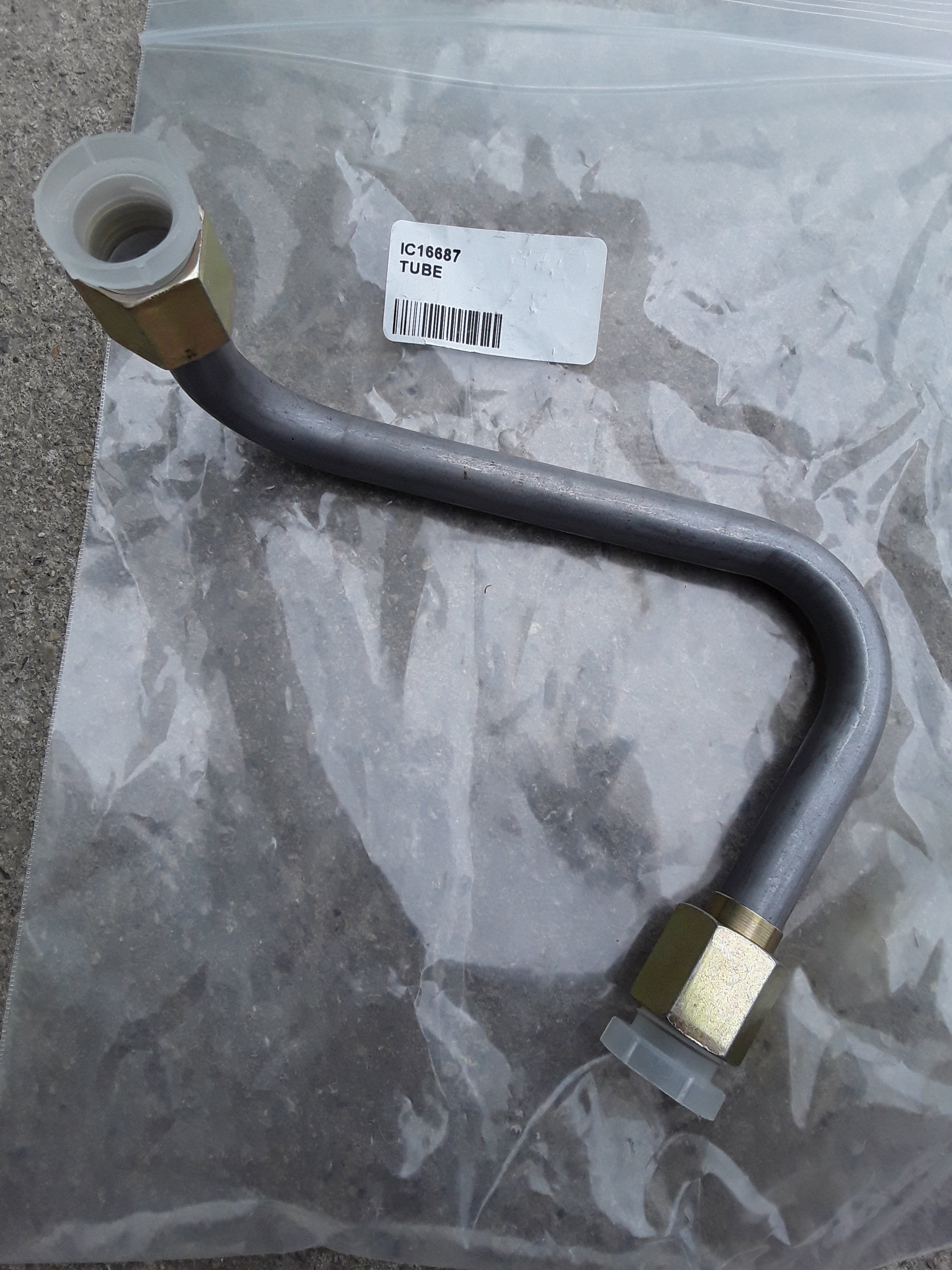 C16687 TUBE-VALVE TO LOWER MOTOR