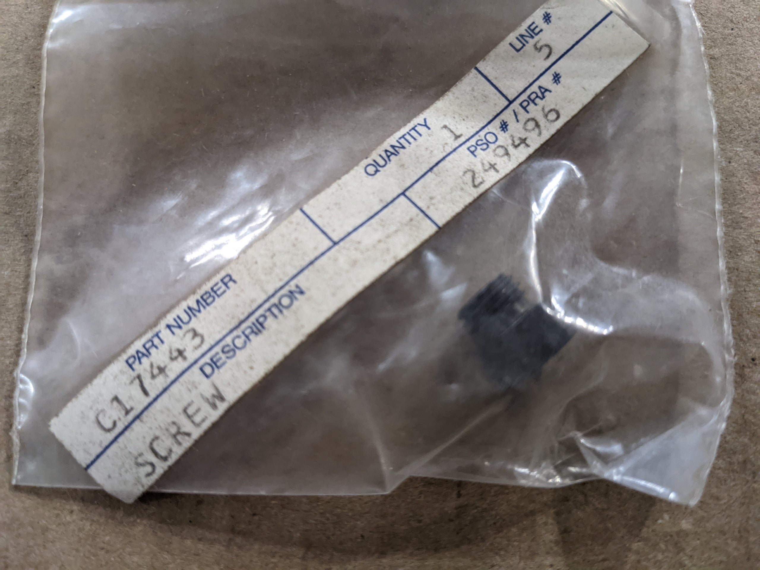 C17443 SCREW-DETENT (DFP P/N: 1260-32)