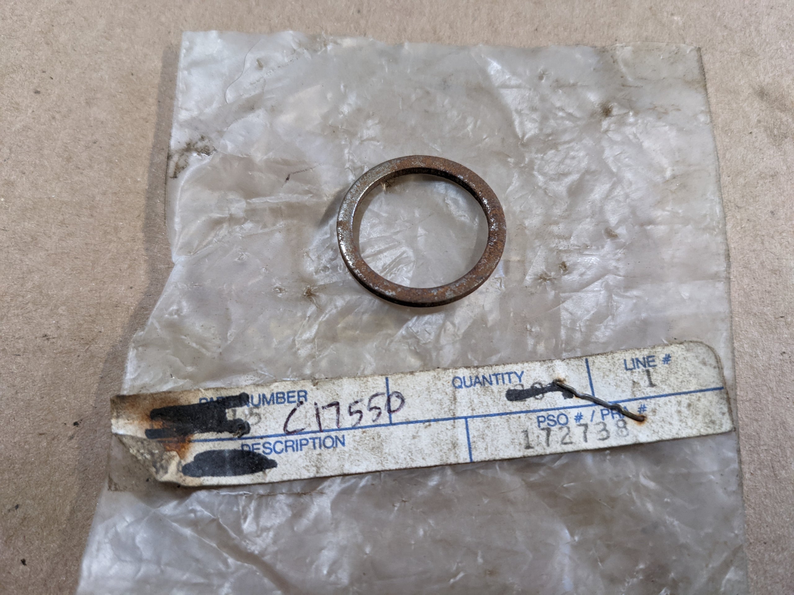 C17550 WASHER .78x.97x.075 PLAIN (S)