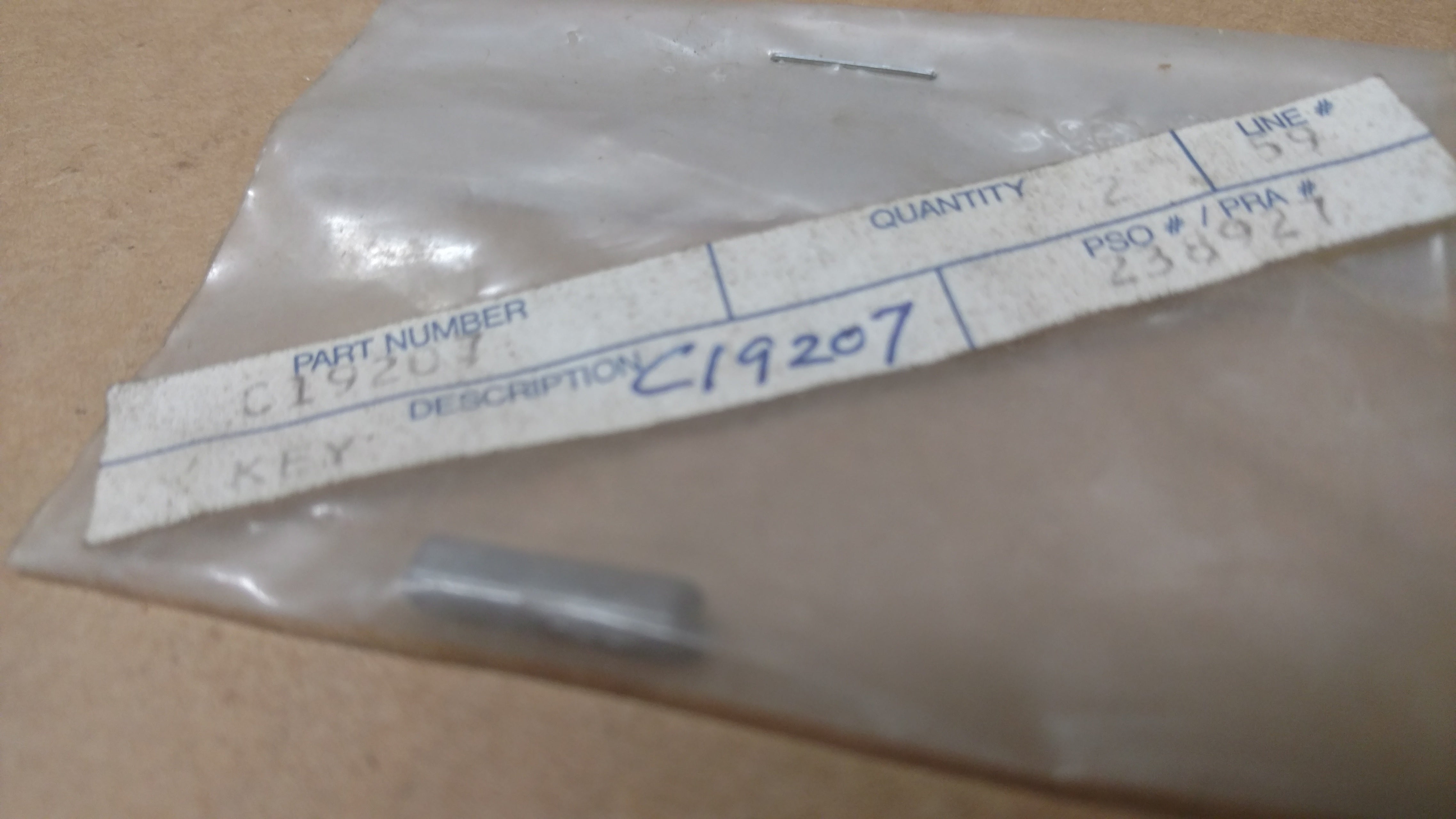 C19207 KEY-1/8 X 3/4 C31988 C46187